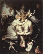 Henry Fuseli, titania awakes,surrounded by attendant fairies